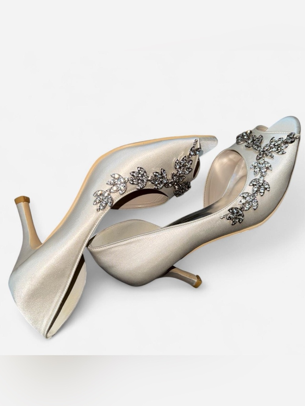 Elegantpark Peep Toe Satin Buckle Stiletto Heel
Bridal Women Shoes